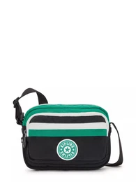 Taška přes rameno 'Sisko' zelená / černá / bílá