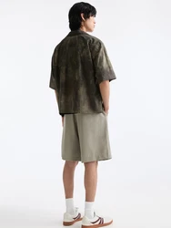 Pull&Bear Hemd beige/taupe/dunkelgrün