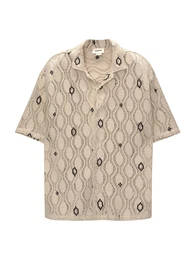 Hemd camel / schwarz