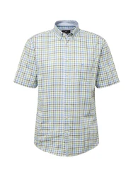 FYNCH-HATTON Hemd hellblau/oliv/kiwi/weiß
