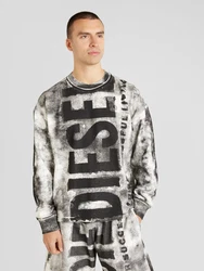 DIESEL Sweatshirt 'S-BUNT-BISC' hellgrau/dunkelgrau/schwarz