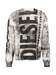 DIESEL Sweatshirt 'S-BUNT-BISC' hellgrau/dunkelgrau/schwarz