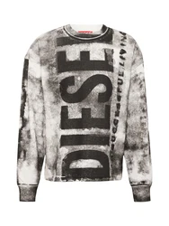 DIESEL Sweatshirt 'S-BUNT-BISC' hellgrau/dunkelgrau/schwarz