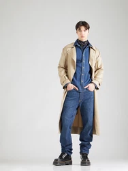 LEVI'S Hemd 'Battery' blue denim / rot