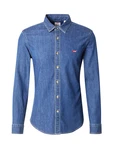 LEVI'S Hemd 'Battery' blue denim / rot
