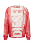 DIESEL Sweatshirt 'S-BUNT-BISC' rot/weiß