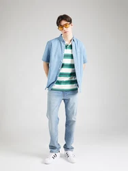 LEVI'S Jeans '501' '502 Taper' blue denim/brokat