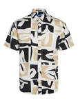 Jack & Jones Kurzarmhemd JORJOSHUA ARUBA mokka/schwarz/wei