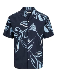 Hemd 'Palma Resort' marine / hellblau / wei