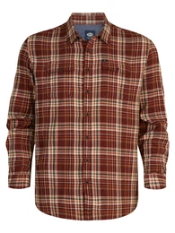 Hemd 'Bristol' beige / kastanienbraun / schoko / orange