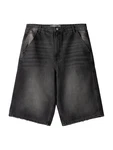 Bershka Shorts schwarz/denim