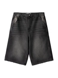 Shorts black denim