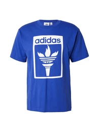 T-Shirt 'Trefoil Torch' royalblau / wei