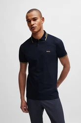 BOSS Poloshirt 'Paul' sand/nachtblau
