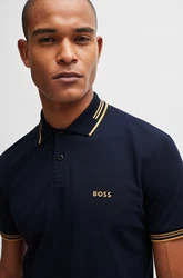 BOSS Poloshirt 'Paul' sand/nachtblau