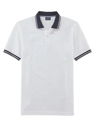 Poloshirt creme / navy / wei