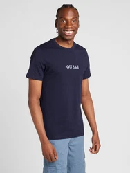 GUESS T-Shirt dunkelblau/weiß
