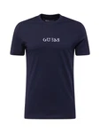 GUESS T-Shirt dunkelblau/weiß