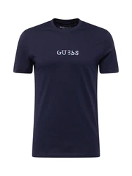 GUESS T-Shirt dunkelblau/weiß
