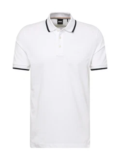 BOSS Poloshirt 'Parlay 190' schwarz/weiß