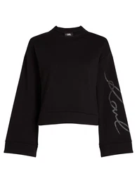 Sweater majica crna / prozirna
