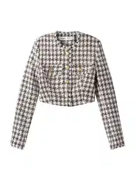 Přechodná bunda černá / barva bílé vlny