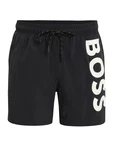 BOSS Badeshorts 'Octopus' schwarz/weiß