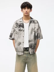 Pull&Bear Hemd grau/hellgrau/schwarz