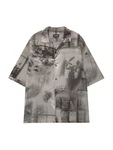 Pull&Bear Hemd grau/hellgrau/schwarz