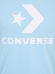 CONVERSE T-Shirt hellblau/weiß