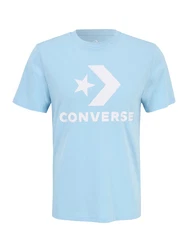 CONVERSE T-Shirt hellblau/weiß