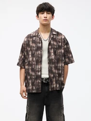 Pull&Bear Hemd grau/grenadine/schwarz