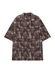Pull&Bear Hemd grau/grenadine/schwarz