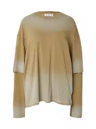 Majica boja devine dlake (camel) / tamno bež