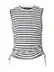 VERO MODA Top 'HOLLY'  světle šedá / černá