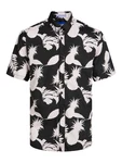 Jack & Jones Kurzarmhemd JORJOSHUA ARUBA grau/schwarz/weiß