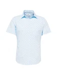 s.Oliver Kurzarmhemd Slim Fit hellblau/dunkelblau/wei