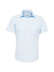 s.Oliver Kurzarmhemd Slim Fit hellblau/dunkelblau/wei