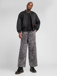 WEEKDAY Hose 'Micha' grau/schwarz