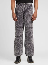 WEEKDAY Hose 'Micha' grau/schwarz