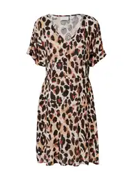 Letní šaty 'MOASHLY' béžová / hnědá / černá