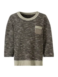 Svetr khaki / olivová / bílá