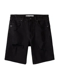 Shorts black denim