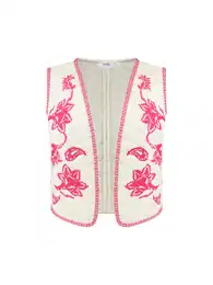Vesta 'GILET' pink / bílá