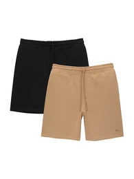 Shorts camel / schwarz