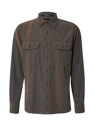 Hemd dunkelgrau / mandarine