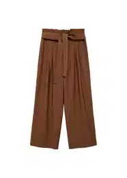 Kalhoty se sklady v pase 'HUGO' hnědá