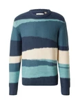 BLEND Pullover Strickpullover beige/marine/hellblau