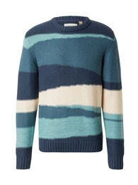Pullover beige / marine / hellblau