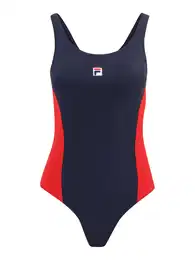 Sportovní plavky 'Saturnia' tmavě modrá / ohnivá červená / bílá